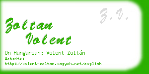 zoltan volent business card